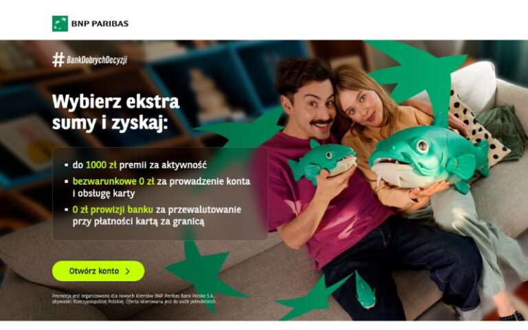 promocja konta osobistego bnp paribas - 1000 - podroznik z aplikacja