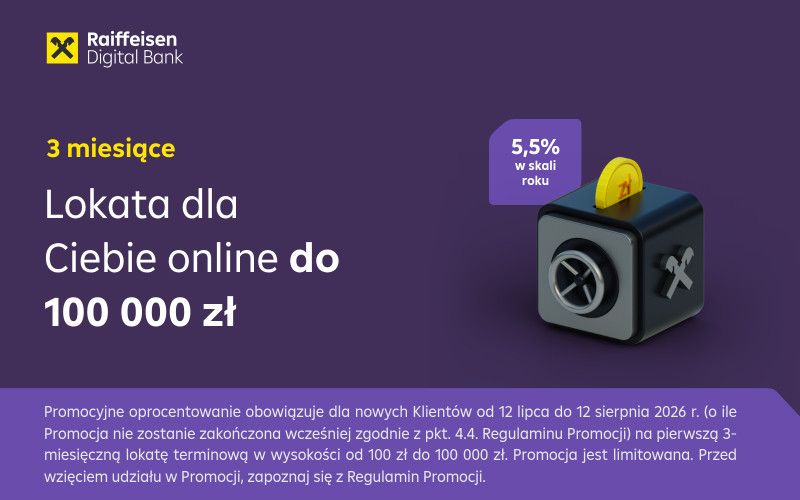 raiffeisen digital bank - lokata dla ciebie - 6 - lipiec - sierpien 2026