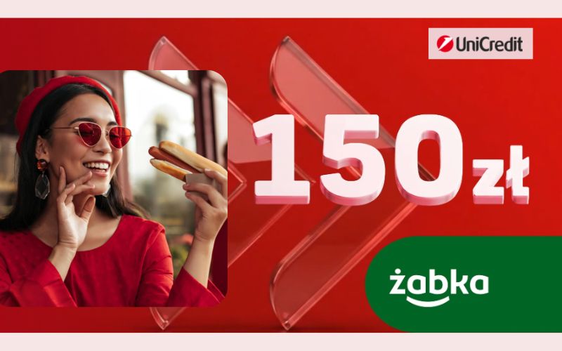promocja konta osobistego unicredit - bonus na start - zabka - 150