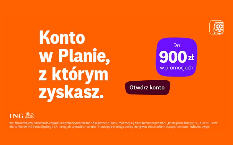 promocja konta osobistego w planie go ing bank śląski premia 900 - konta w planie - 2