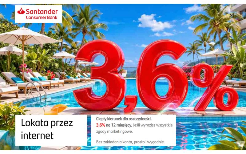 santander consumer bank lokata bez konta oprocentowanie 2026 3-6 - sierpien