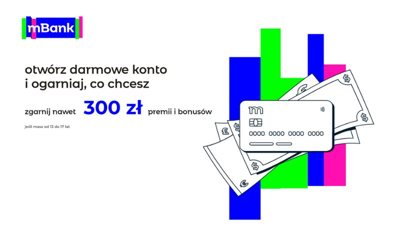 promocja konta dla dzieci mbank - ekonto mozliwosci - premia 300 - jesien