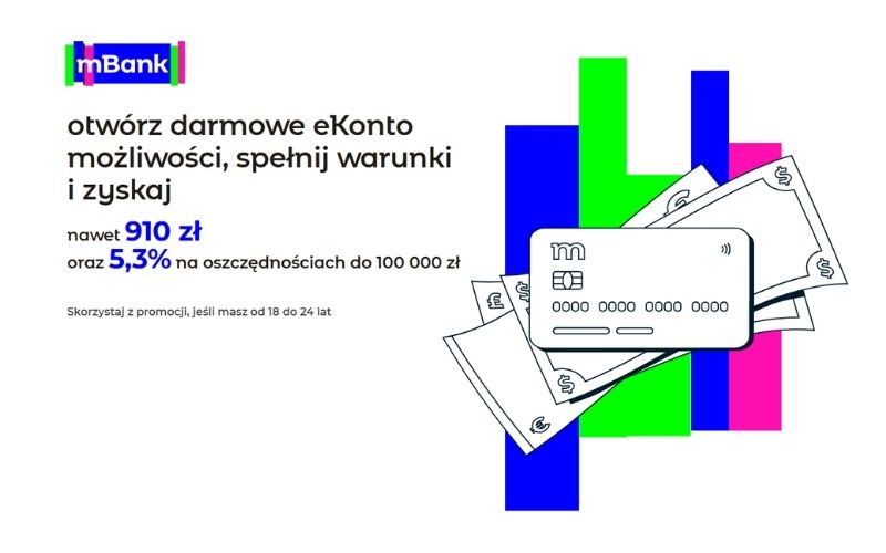 promocja mBank eKonto możliwości 910 60 2026 - jesien