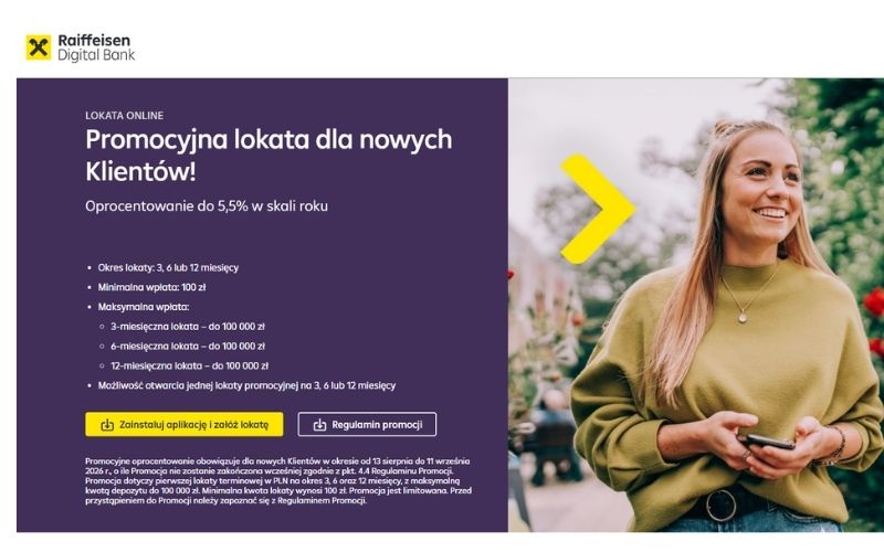 raiffeisen digital bank - lokata dla ciebie - 5-6 - wrzesien - pazdziernik 2026