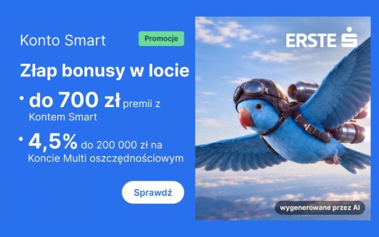 promocja erste bank polska - konto smart - premia 700 - program polecen - 50 - październik listopad 2026 2