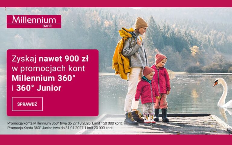 Bank Millennium promocja konta millennium 360 - twoje przyjemnosci - 700 + 200 zl - jesien 2026